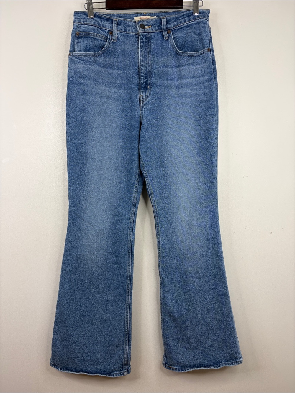 Levi's 70s High Flare Jeans Womens 31 x 31 Blue Wide Leg High Rise Stretch Denim